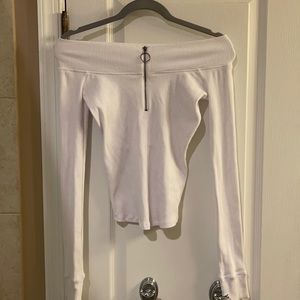 Free people off the shoulder long sleeve shirt